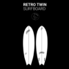 retro twin surfboard