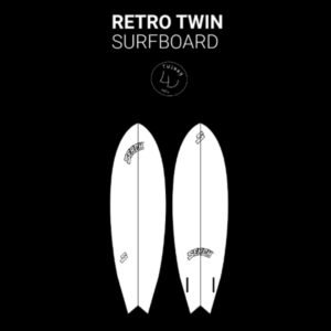 retro twin surfboard