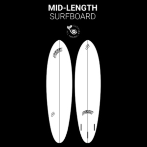 Mid-length surfboard
